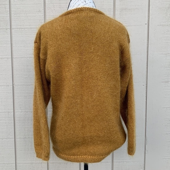 KIKIT MAURICE SASSON Mohair V-Neck Sweater - Mustard - Picture 3 of 10